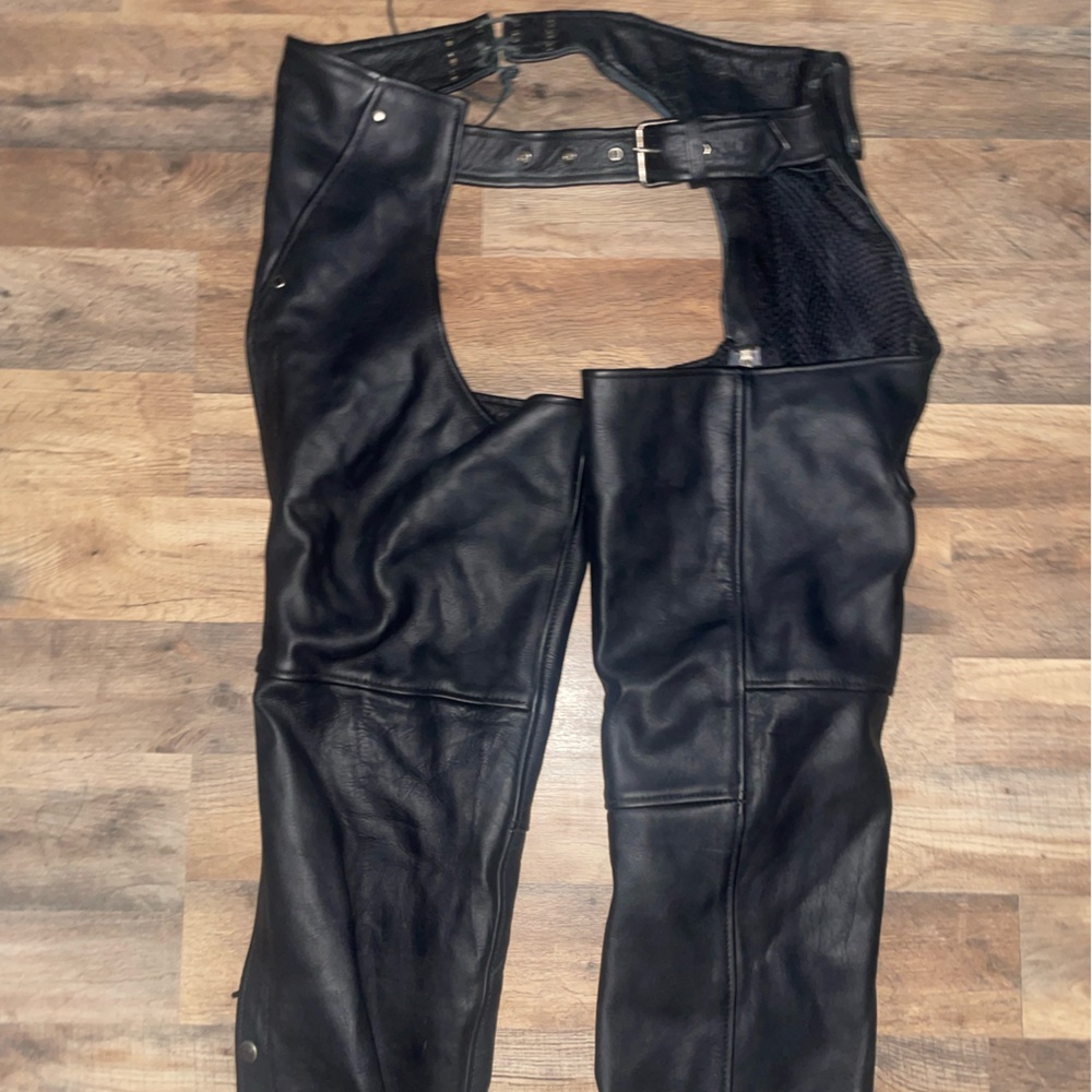Black Leather Chaps